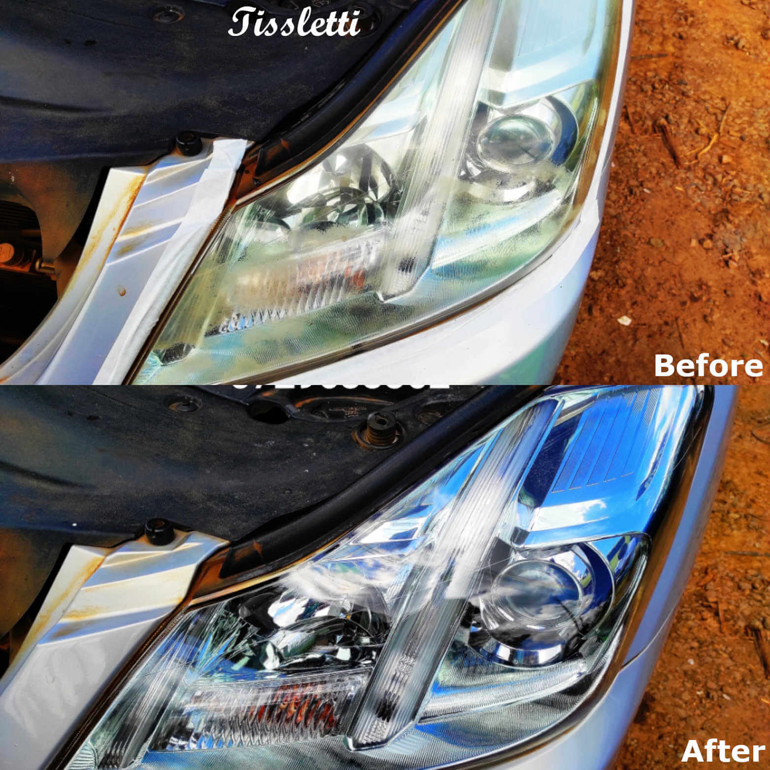 headlight restoration before and after