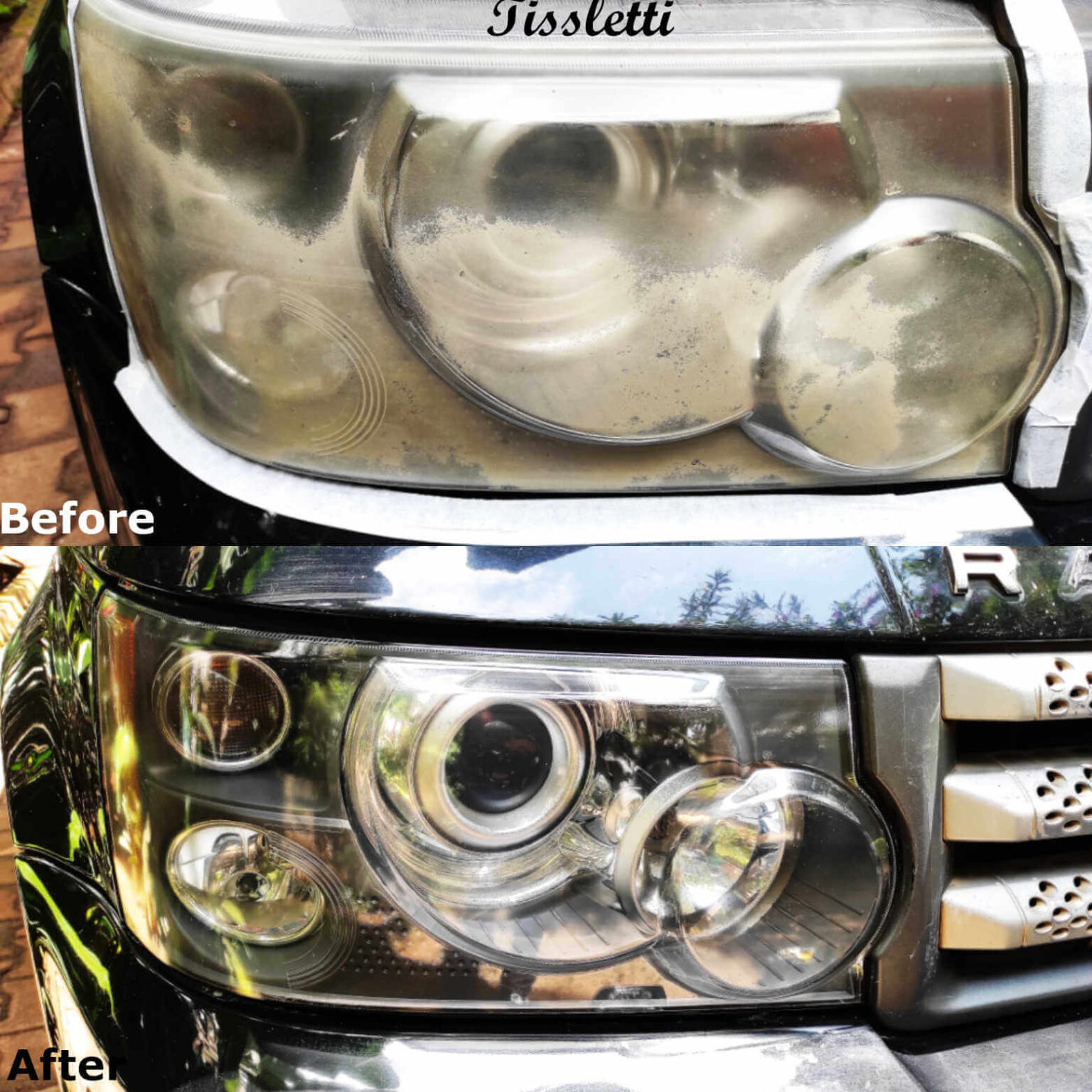 headlight restoration before and after