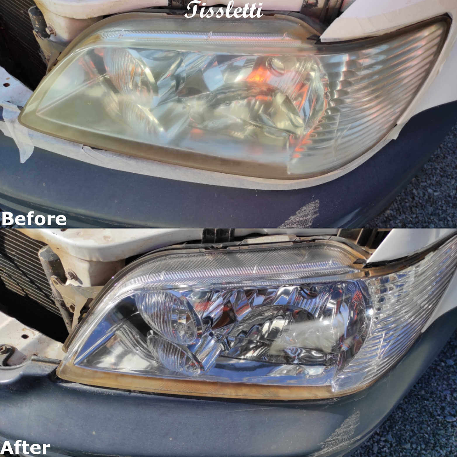 headlight restoration before and after