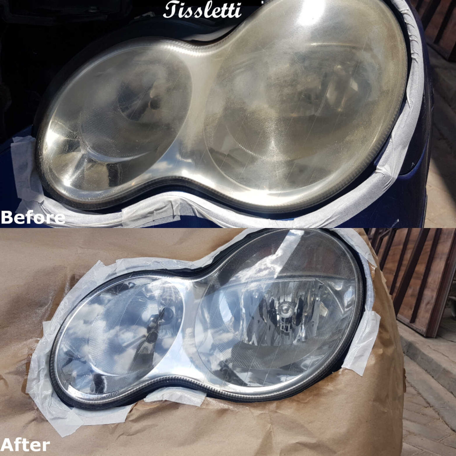 headlight restoration before and after