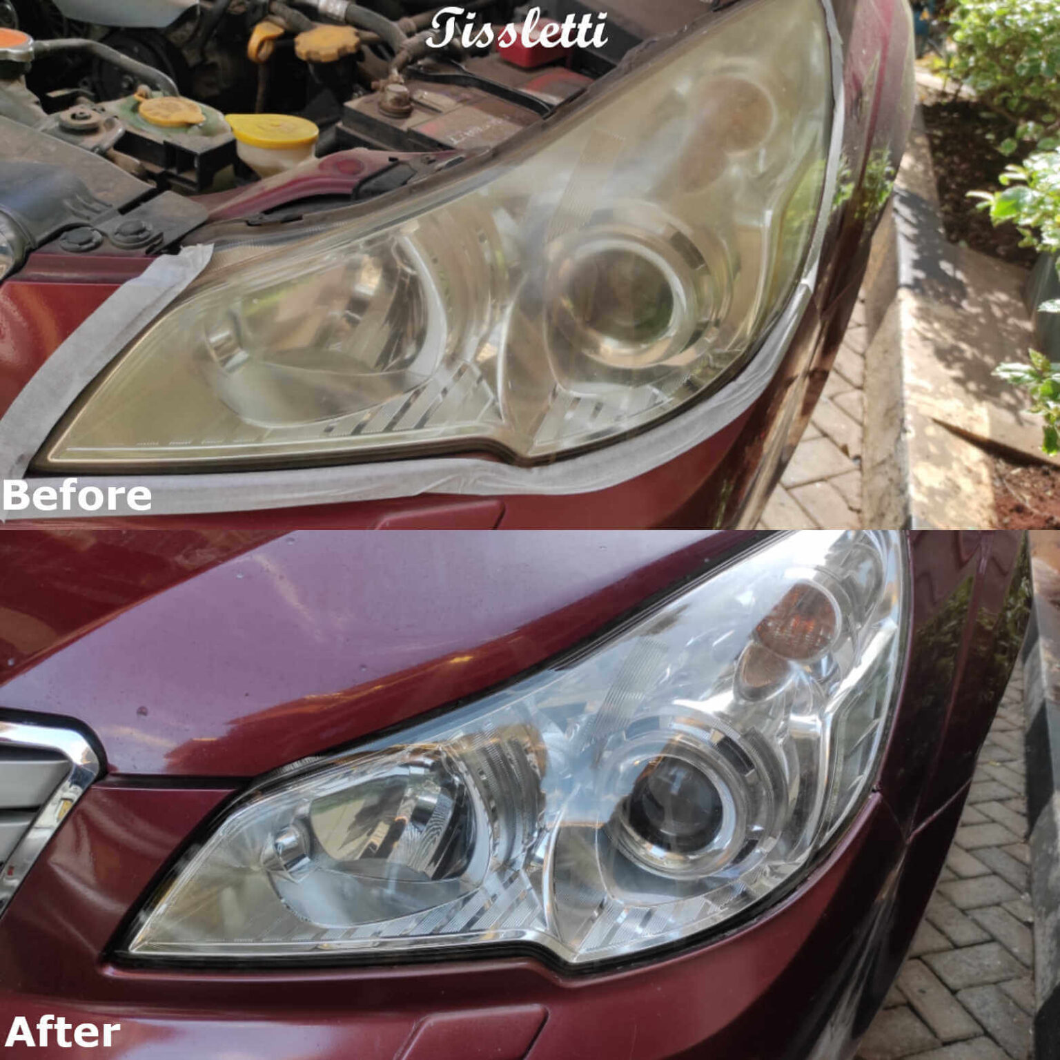 headlight restoration before and after