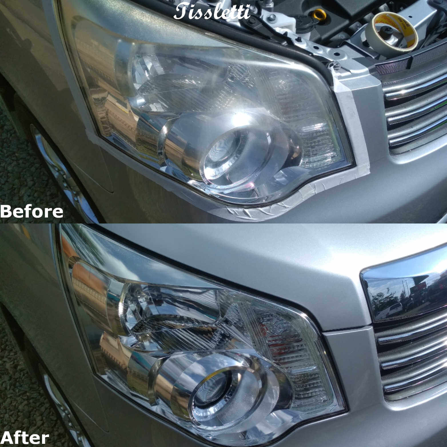 headlight restoration before and after